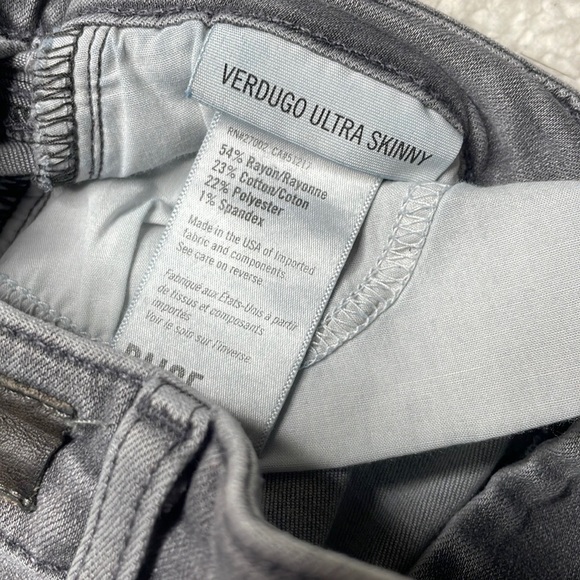 Paige Gray Soft Denim Jeans Stretch Verdugo Ultra Skinny Size 26 - Picture 7 of 13